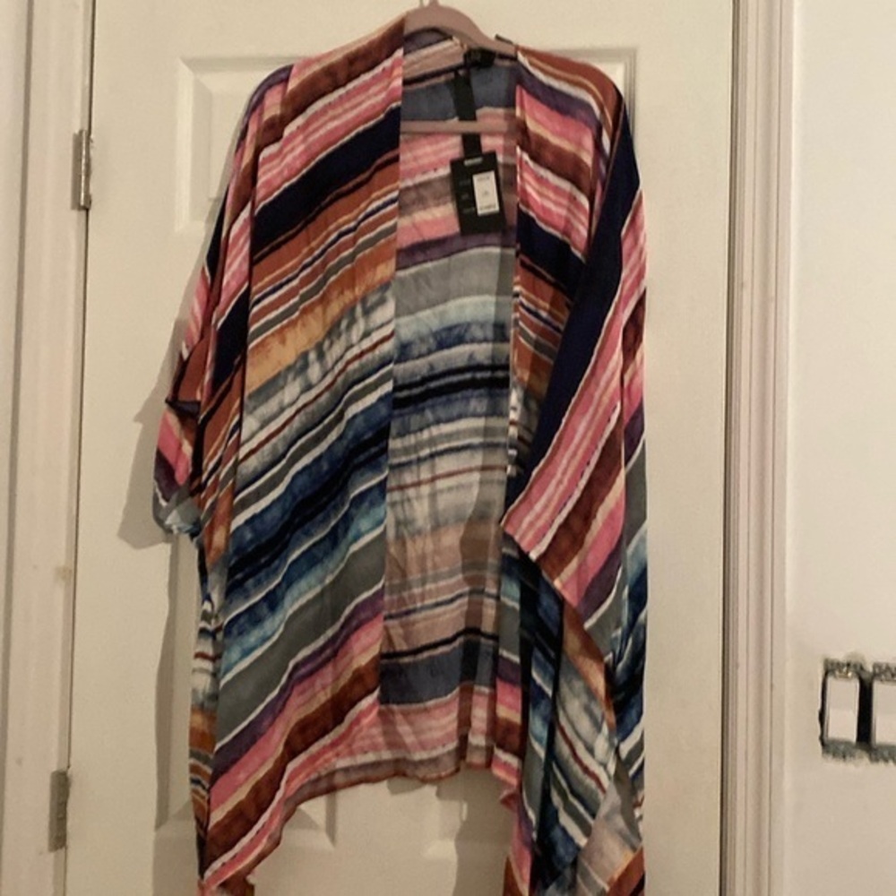 Oliver Multi Colored Shark-bite Hem Cardigan